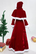 Deluxe Classic Mrs. Claus Kerst Kostuum Xmas Party Santa Claus Cosplay Vrouwen Rode Jurk Kerst Koningin Carnaval Feestjurk