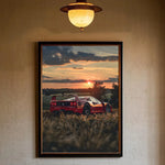 Luxury Classic Retro Red Super Sports Car F40 Art High-quality Printed Posters Homeliving room Wall Art Garage Room Decor