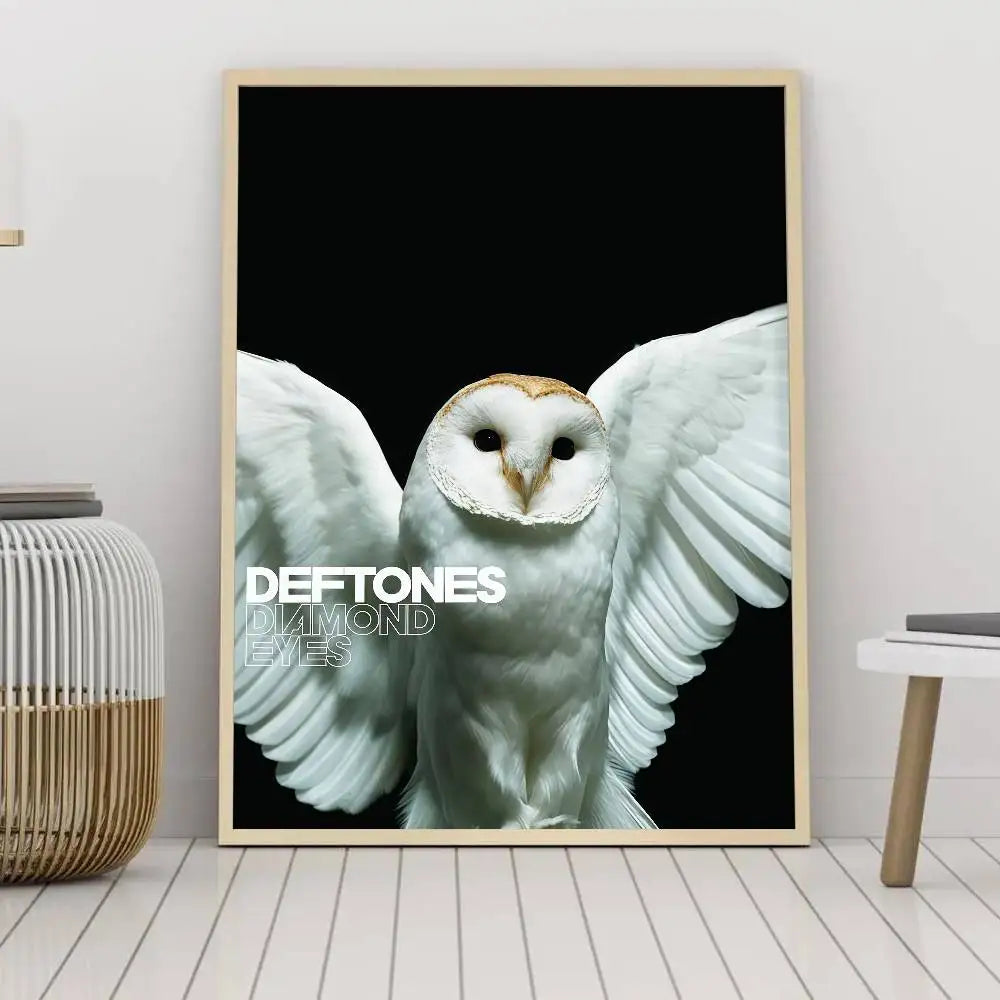 D-Deftones Private Music Poster Self-adhesive Art Waterproof Paper Sticker Coffee House Bar Room
