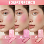 Professional Makeup Powder Blush 12HR Wear Vegan Formula Blusher Makeup Blush in Bar Cosmetics Palette Powder Pink Cream Face