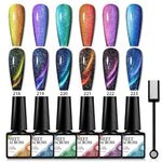 7pc Cat Magnetic Nail Gel Polish Set Long Lasting Glitter Nail Supplies Soak Off UV/LED Vernis Gel Kit for Manicure Design