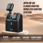 JOYO JW-06 Wireless Guitar System 5.8GHz Rechargeable Digital Wireless Guitar Transmitter Receiver with Portable Charging Case