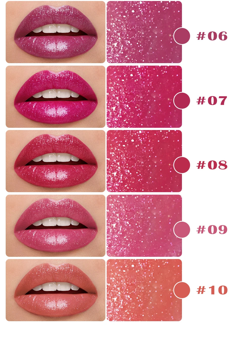 Diamond Pearlescent Lipstick Waterproof Long Lasting Non-stick Cup Matte Velvet Shiny Lipsticks Red Sexy Lips Makeup Cosmetics