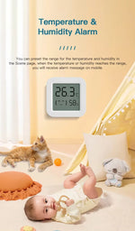 Tuya Zigbee Temperature Humidity Sensor For Smart Home LCD Screen Works With Alexa Google Home APP Smart Life Tuya Smart Yandex