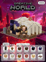 Magnetic Building Blocks Mine World Magnet Cube Set for Boy Girl Kid Age 3+ DIY Pixel style Model Base plate STEM Toy Baseplate