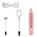 Portable egg beater, handheld milk frother, rechargeable coffee machine, 3-speed cake cream maker, household kitchen food mixer