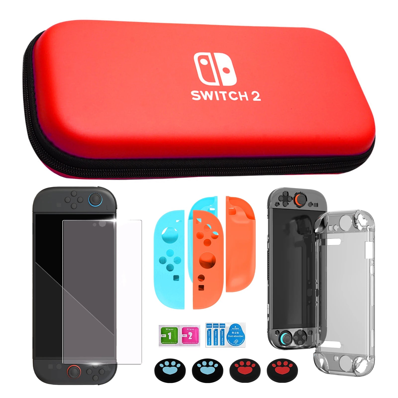 2025 SET New Nintendo Switch 2 Travel Carrying Bag Protective Cover Hard Shell Pack Game Travel Storage Bag Joy-Con Protective Cover