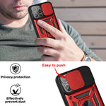 For iPhone 16 17 15 14 13 12 11 Pro Max Mini Plus Air Military Grade Bumpers Ring Cover Slide Camera Lens Protector Armor Case