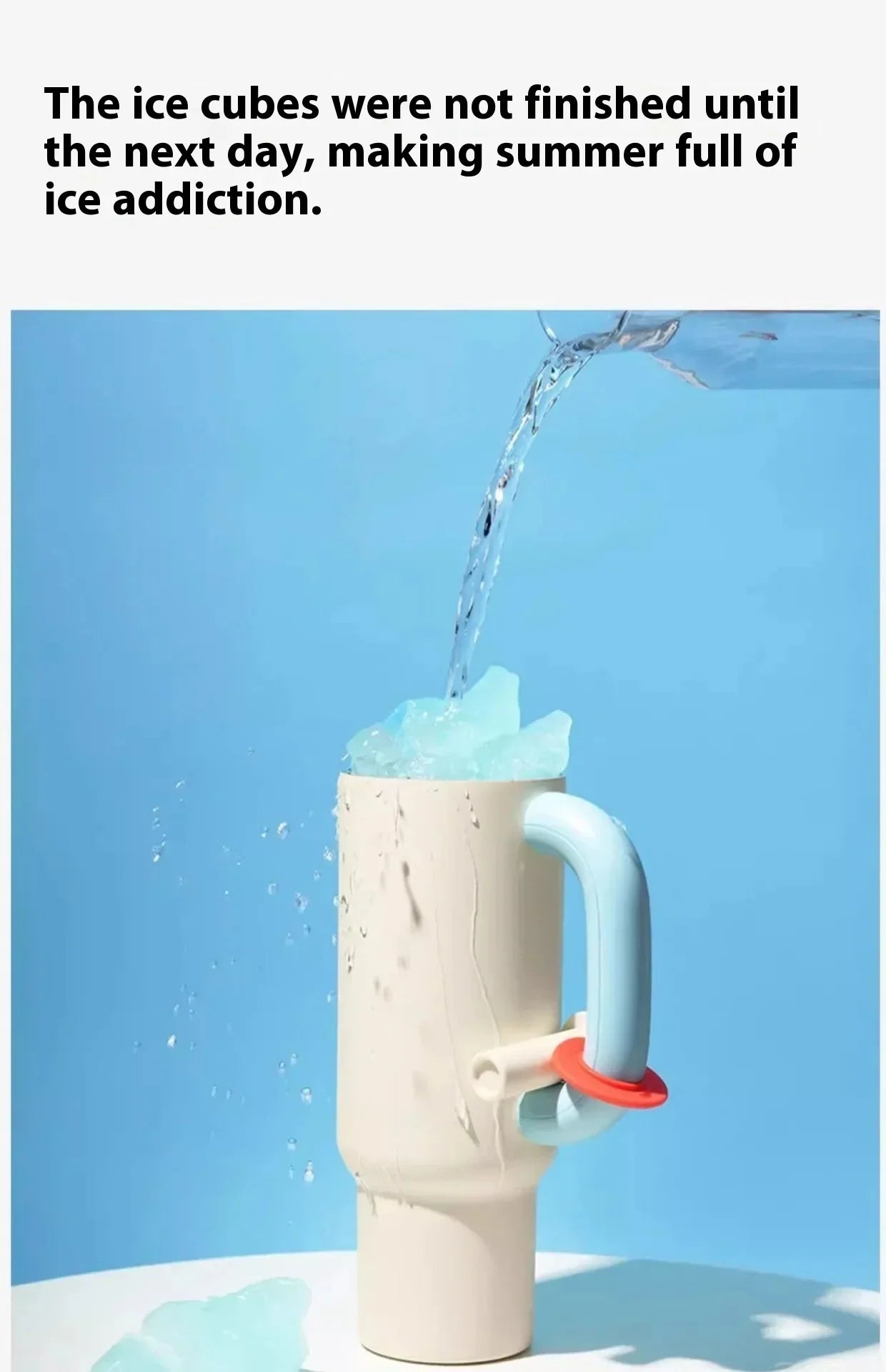 2025 New Female King Cup 304 Stainless Steel Straw Insulated Ice Cup - Thick, Portable Handle Design for Trendy Hydration