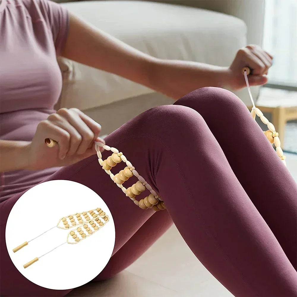 Wooden Massage Tools for Lymphatic Drainage, Anti-Cellulite Body Shaping, Gua Sha, and Sore Muscle Relief