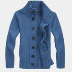 Men Sweater New Autumn Front Button Cardigan Stand Collar Sweaters for Men Coat Winter Warm Knitwear Clothing pull homme MY271
