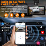 4K+2K Front and Rear Dash Cam Built-in WiFi 3 Inch IPS Car Video Camera WDR Night Vision G-Sensor 24H Parking Mode APP Control