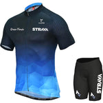 STRAVA Style Men's Summer Cycling Clothing Set