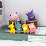 Pokemon Figure Toys Fuecoco Mew Gengar Sylveon Sprigatito 4-6pcs PVC Model Dolls Cute Small Desktop Decoration Gifts With Box
