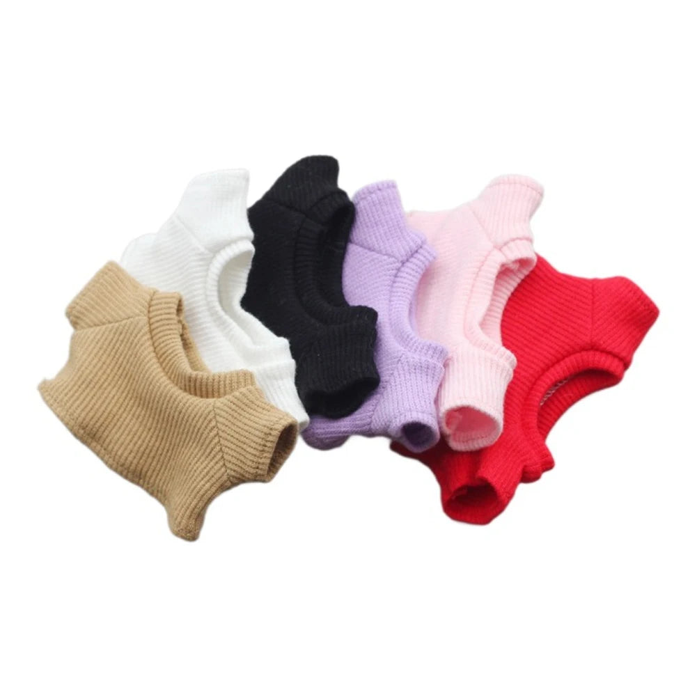 Mini Doll Clothes Outfit Accessories For Ropa 15-17cm Labubu Knitting T-shirt Hat pleated skirt Uniform Set Clothing