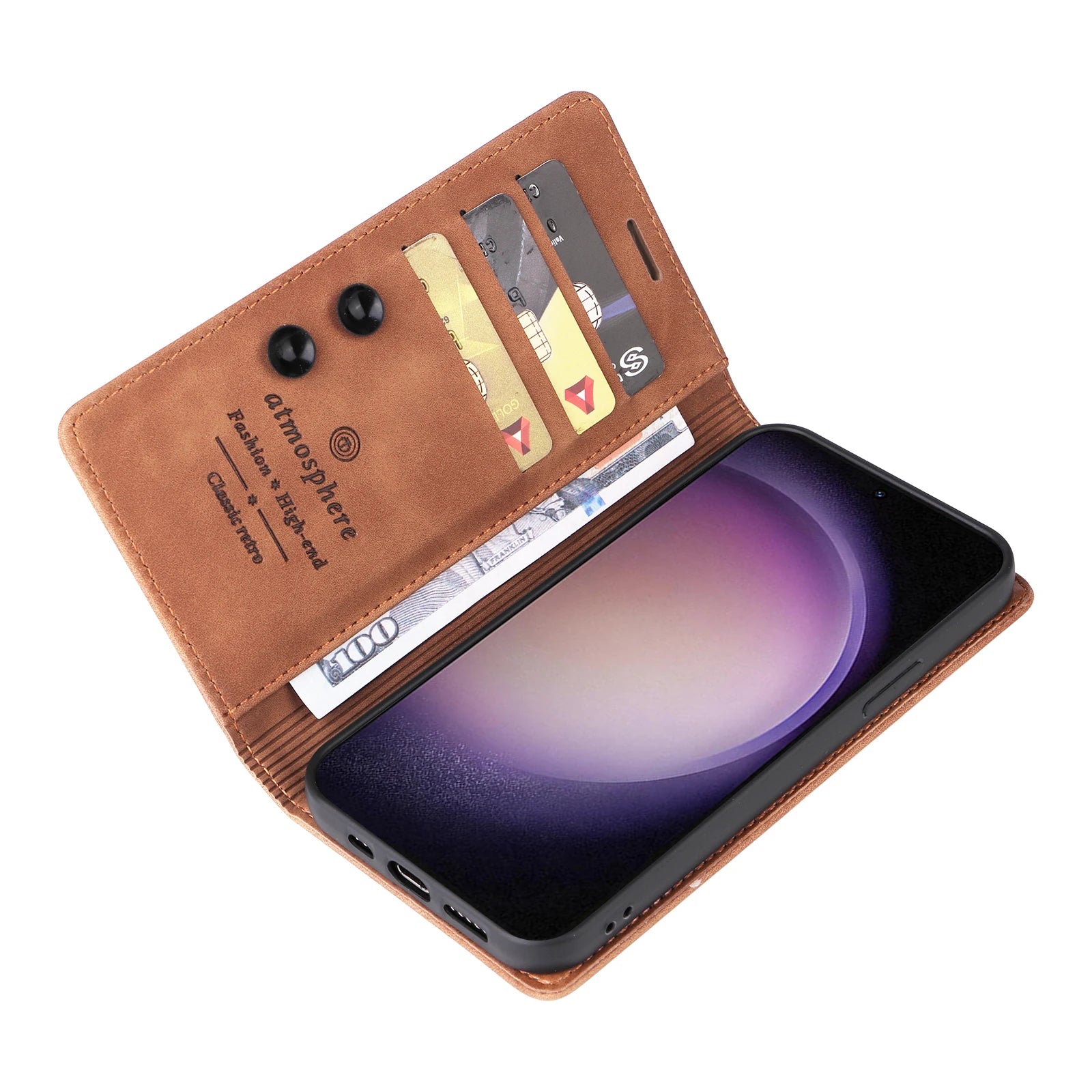 Ultrathin Leather Flip Case For Samsung Galaxy S25 S24 S23 FE S22 Ultra S21 S20 Plus S10 Note 20 5G Business Wallet Phone Cover