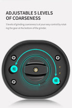 Rechargeable USB Electric Automatic Salt and Pepper Grinder Set Gravity Spice Mill Adjustable Spices Grinder Kitchen Tools