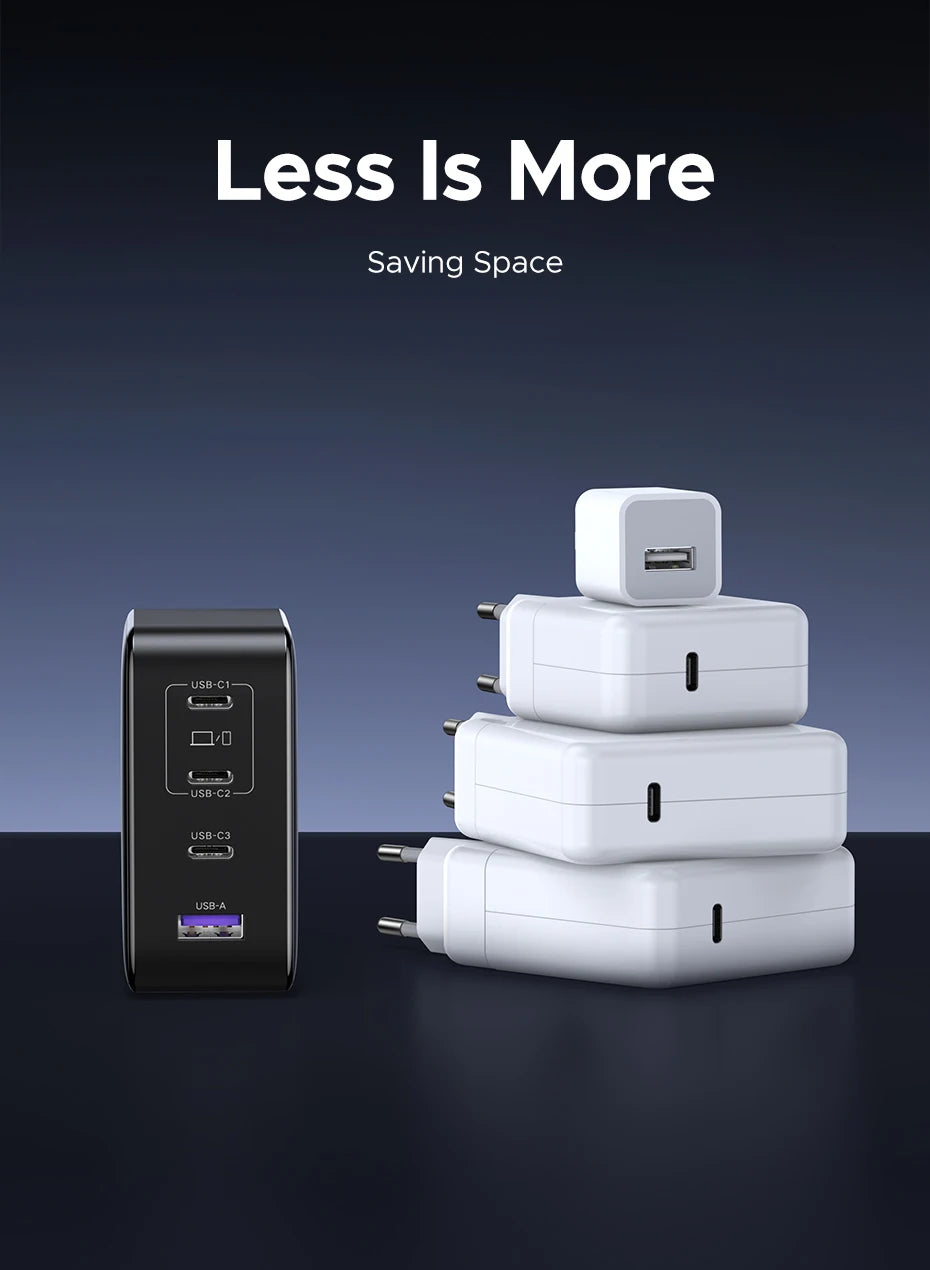 UGREEN 200W Travel GaN Charger PD 3.1 140W QC4.0 3.0 Quick Charge For Macbook Pro Laptops iPhone 17 16 Samsung S25 Xiaomi Tablet