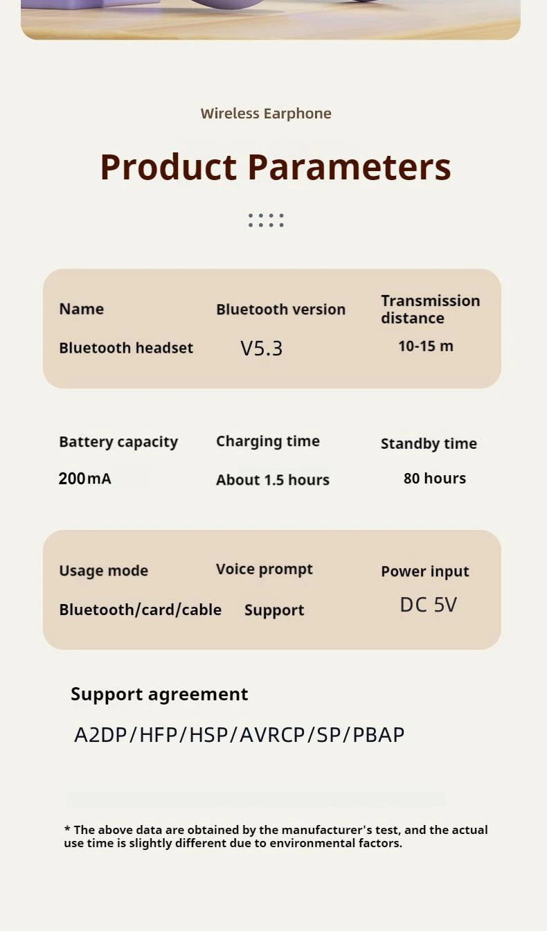 #Wireless Bluetooth 5.3 Headphones Over Ear HIFI Stereo Headsets True Sport Gamer Earphone TF/AUX Music Player with HD Mic Gifts