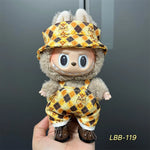 Cute Mini Plush Doll Clothes for 17cm Labubu Many Kinds of Overalls Clothes Accessories