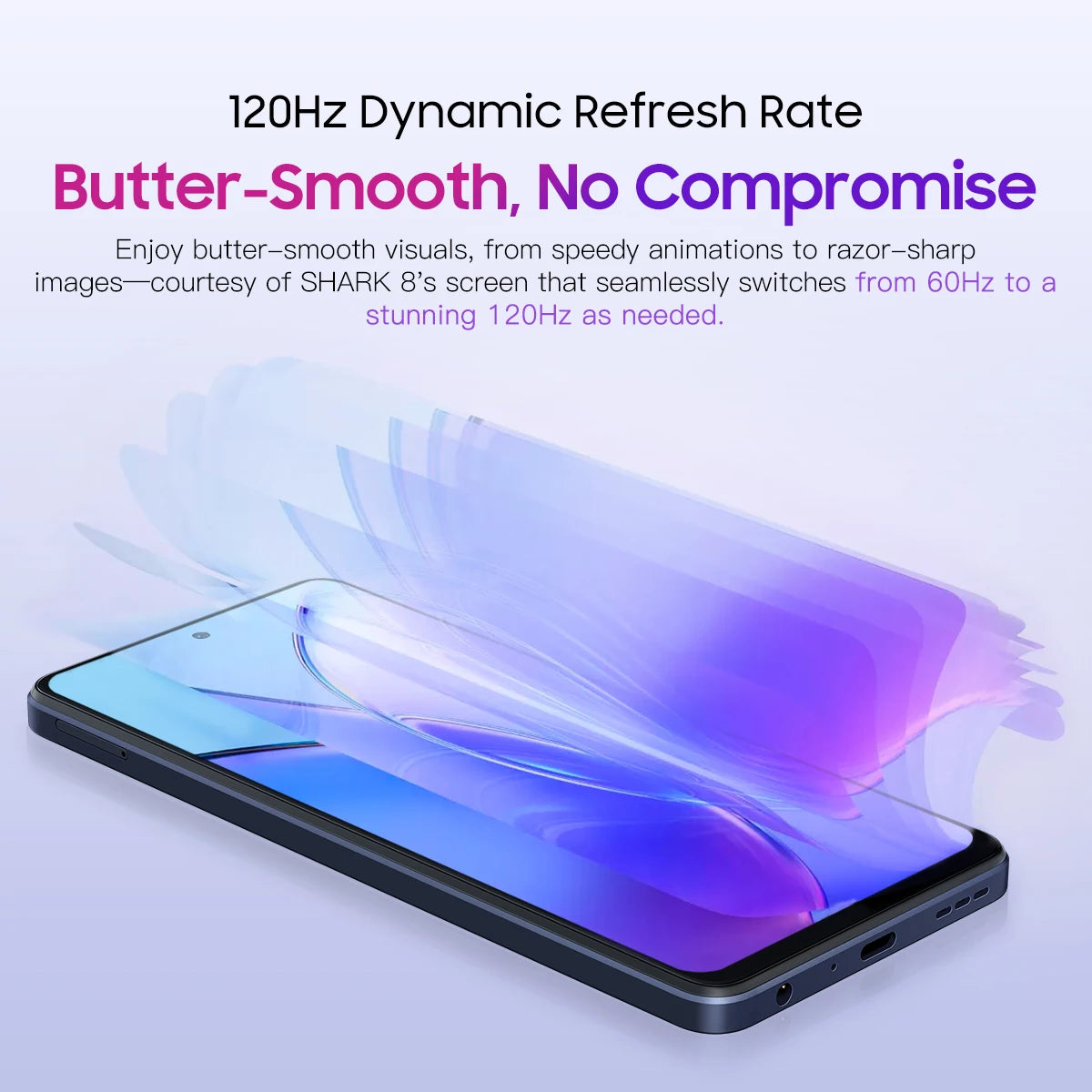 Blackview SHARK 8 Smartphone Android13 G99 Mobile Phone 6.78'' 120Hz 2.4K Display 16 (8+8) GB RAM 256GB ROM 64MP Cameras Phones