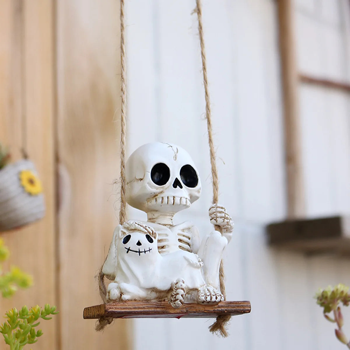 1Set Halloween Decorative Hanging Ghost Skull Skeleton Gauze Haunted Home Party Horror Props Hanger House Yard Party Hanging