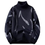 Men's Winter Turtleneck Sweater Knit Fleece Warm Pullovers Men Fashion Slim Fit Knitted Turtleneck Pullover Sweaters Casual Tops