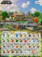 Magnetic Building Blocks Mine World Magnet Cube Set for Boy Girl Kid Age 3+ DIY Pixel style Model Base plate STEM Toy Baseplate