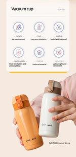 Mini Thermos Cup 200ml/360ml Pocket Cup Stainless Steel Thermal Coffee Mug Vacuum Flask Insulated Hot Water Bottle Kids Gift