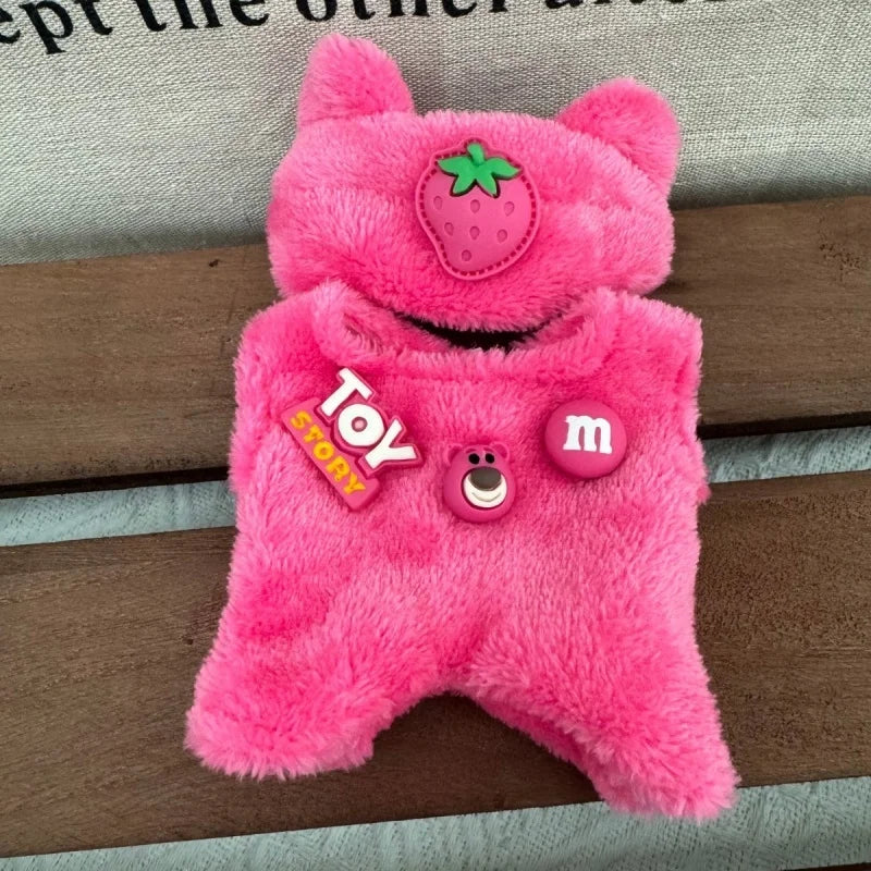 Labubu Doll 17cm Fashion Hoodie Clothing BJD Mini Replacement Cartoon Doll Accessory Cute Decorative Item for Figurines