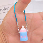 Dollhouse Mini Pendant Model Cartoon Cute Little Mini Mobile Phone Ornament for 15-17cm labubu Cartoon Pendant Sweet Couple Gift