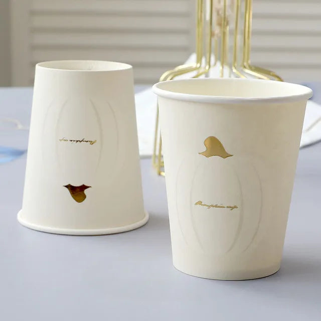 Halloween Thanksgiving Disposable Tableware White Paper Plates Halloween Pumpkin Party Supplies Birthday Party Decor