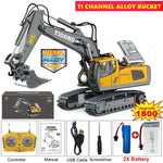 4WD Remote Control Excavator 4x4 Alloy Dump Truck Bulldozer Radio Model RC Car Construction Vehicle Toy Children Kids Gifts