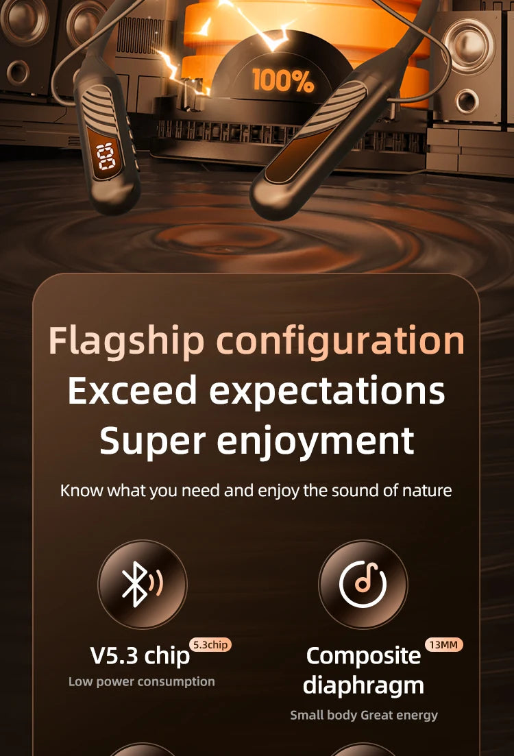 BT8 Wireless Bluetooth Earphones Headphones Outdoor Sports Headset 5.3 With Charging Bin Display Touch Control Earbuds for Muisc