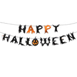 2025 Halloween Party Banner Hanging Pendants Bat Pumpkin Paper Garland Trick or Treat Happy Halloween Decoration Supplies Home