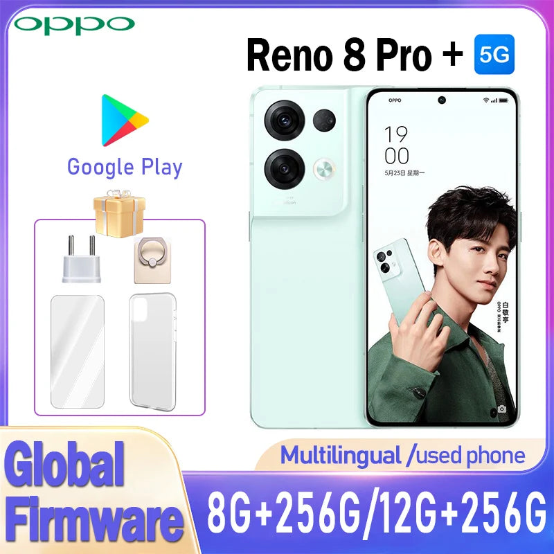 OPPO Reno 8 pro Plus 5G smartphone Global firmware MTK Dimensity 8100 Max  6.7