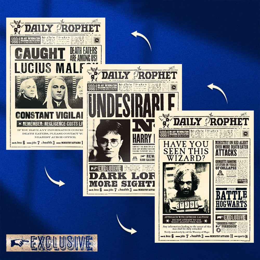 Genuine Harry Potter Raster Poster, Prophet Wanted Poster, Scene Poster, Movie Restoration Multi Scene Gradient Poster