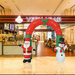2.4m Christmas Scene Decorations Santa Claus Snowman Inflatable Arch Venue Arrangement Props