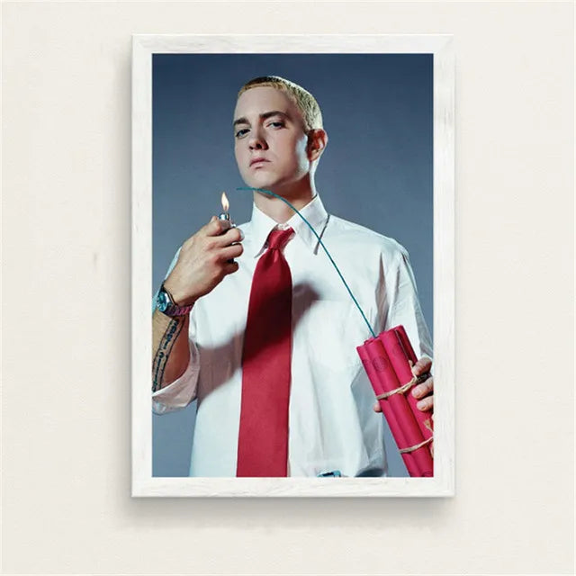 Super Rapper Eminems Posters and Prints Great Rap Singer Canvas Painting Music Star Wall Art Picture for Bedroom Home Decor