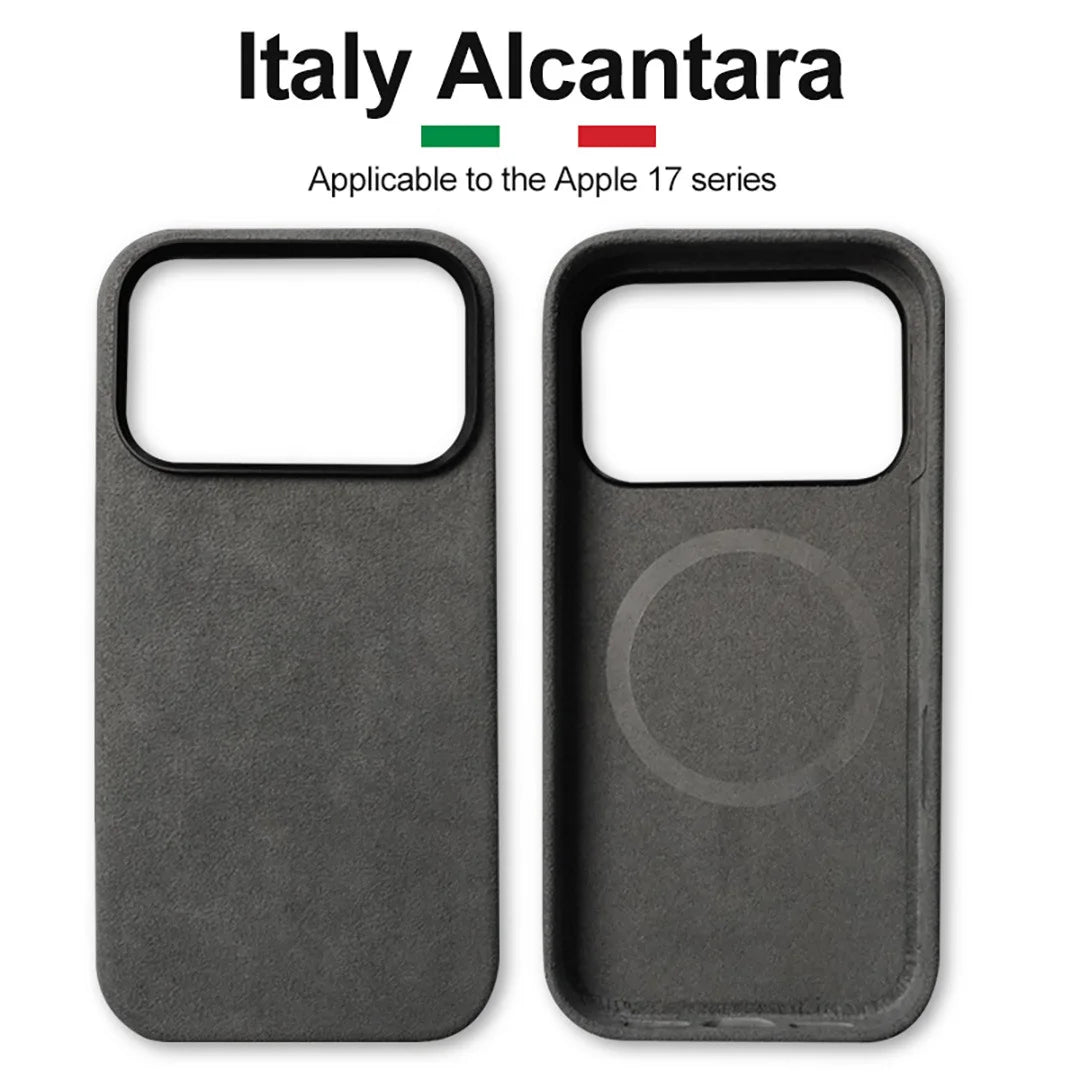 Premium Real Italian Imported Alcantara Magnetic Case for iPhone 17Pro 17Air 17 Pro Max with MagSafe Business Soft Touch Cover