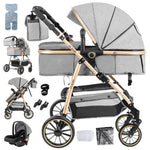 Baby Carriage Light Stroller Baby Stroller 3 in1 Foldable pushchair high quality prams Lie Flat Baby Stroller adjustable seat
