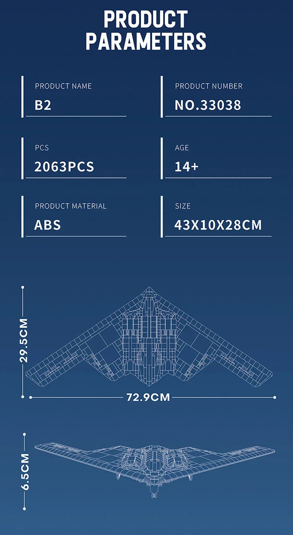 2024 NEW MOC B2 Military Stealth And Strategic Bomber Building Blocks Fighter Model With Missile Bomb Brick Toys for Adult Gifts