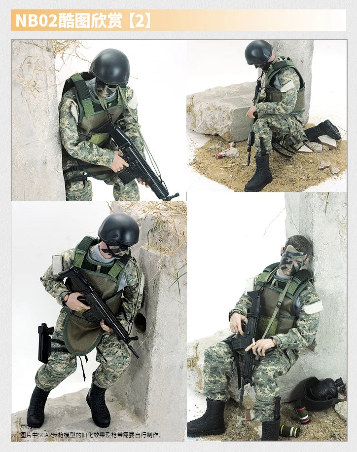 1/6 Action Figure Military Army 30cm Combat Swat Police Soldier With Gun Forces Model Toys