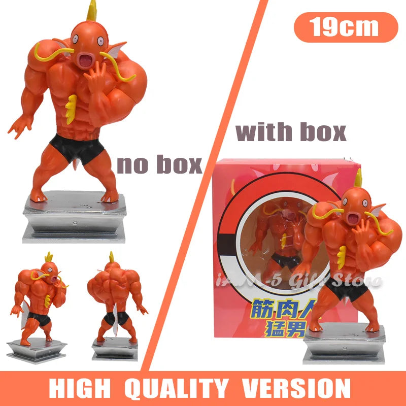 Pokemon Toys GYM Figurines Cartoon Fitness Muscle Man Action Figure Charmander Bulbasuar Squirtle Gengar Fit Model Anime Toys
