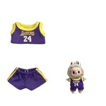 Clothes for Labubu  Basketball Player Clothing Kawaii Mini Plush Doll Clothes Doll Cute Athlete Idol Doll Accessories