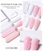 BORN PRETTY 30ml Glitter Pink Hard Jelly Nail Extension Gel Nail Polish Milky White Clear Color Soak Off UV Construction Gel