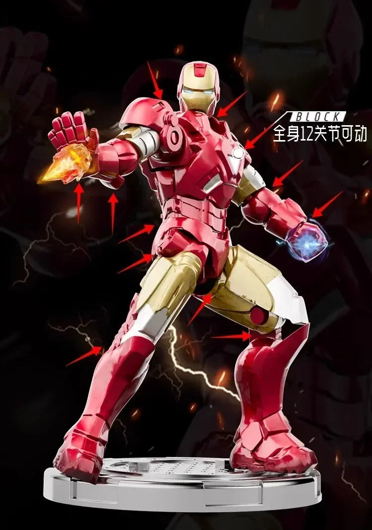 Marvel figure Splicing toys iron man MK1 MK2 MK3 MK4 MK5 MK6 MK7 Action figure model Birthday gift for children