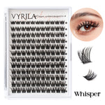 Individual Lashes Cluster C Curl Mix Lash Clusters 3D Wispy DIY Eyelash Extension 0.1mm Super Thin Band Resuable Natural Lashes