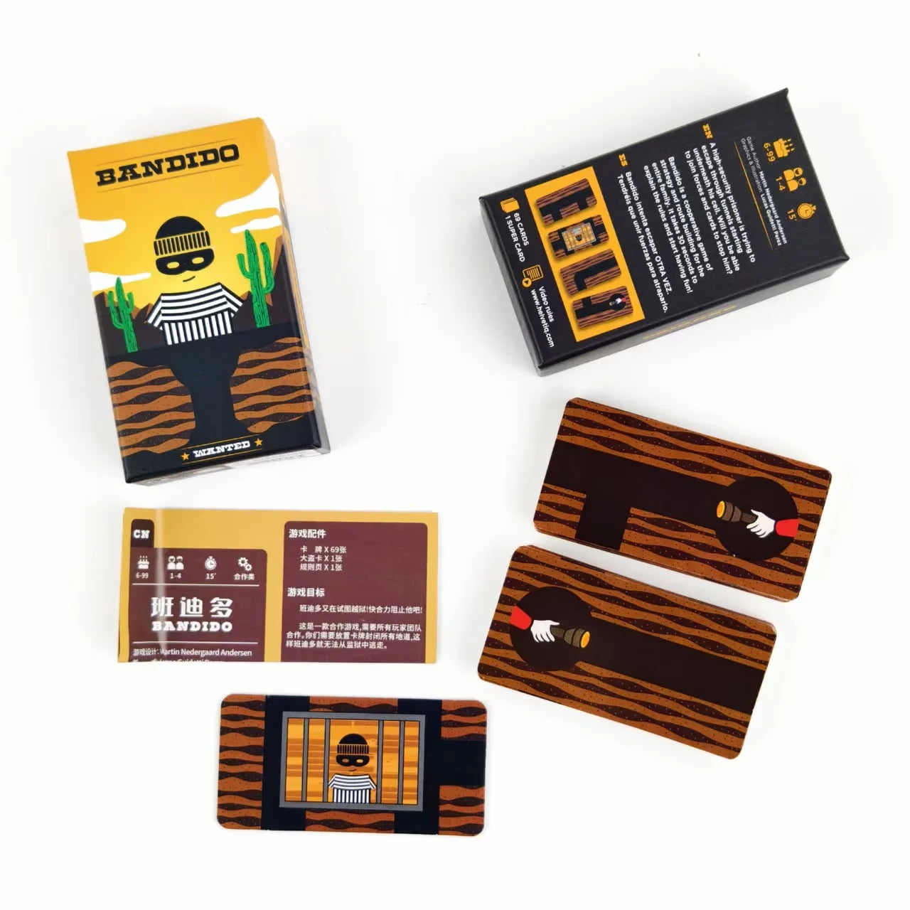 BANDIDO BANDIDA Puzzle Board Game for 1-4 Players, 15min Family Party Game, Fun Strategy Game