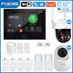 FUERS 7 Inch TFT Screen 4G Tuya Smart Home Security Alarm System G70 GSM WiFi Wireless Home Burglar Security Alarm System